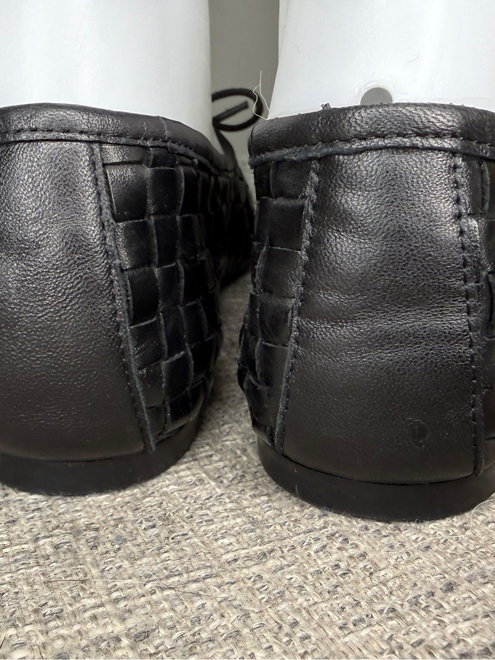 Quince Italian Leather Handwoven Square Toe Ballet Flat black 7 - Picture 6 of 11